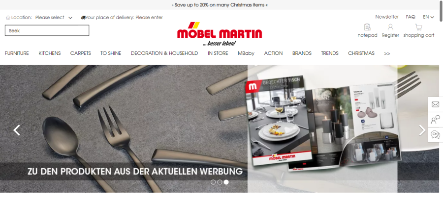 Mobel Martin - liquidation websites Germany