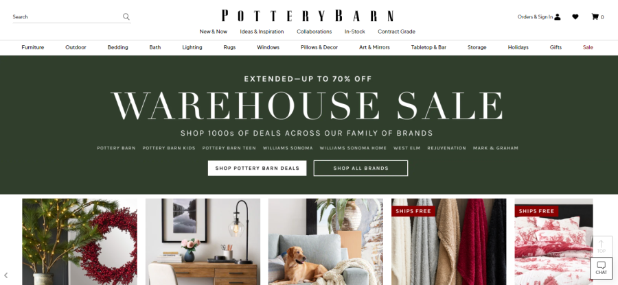 Pottery Barn - Stores like west elm