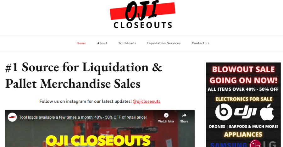Oji Closeouts - liquidation pallets Los Angeles