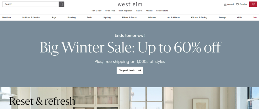Westelm - stores like pottery barn
